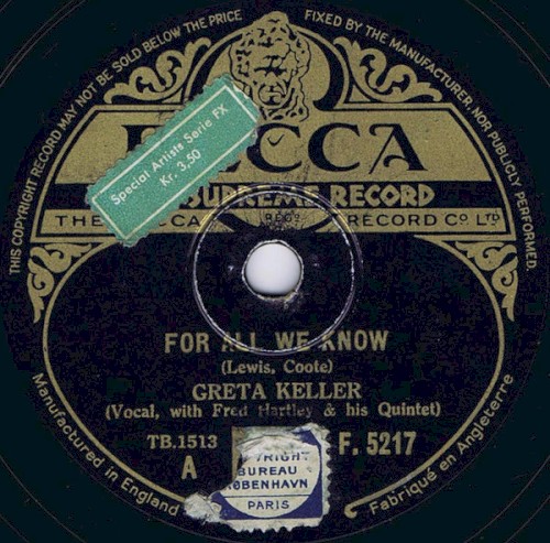 For All We Know / I Love You Very Much, Madame封面