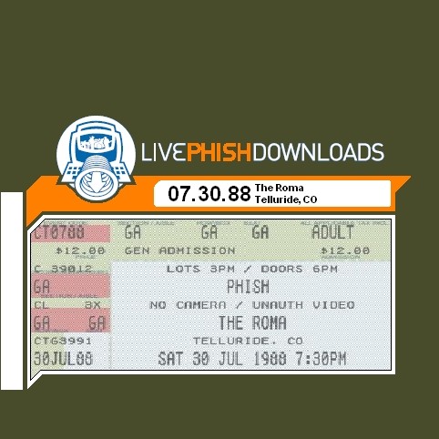 1988-07-30: The Roma, Telluride, CO, USA封面