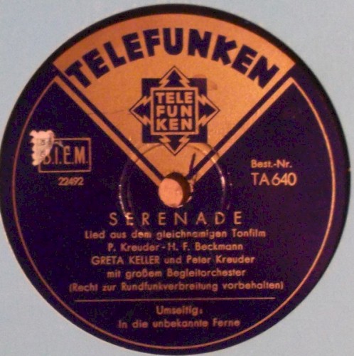 Serenade / In die unbekannte Ferne封面