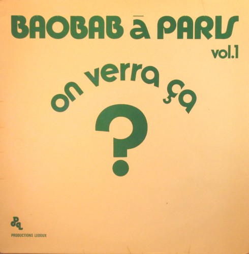 Baobab À Paris Vol. 1 - On Verra Ça?封面