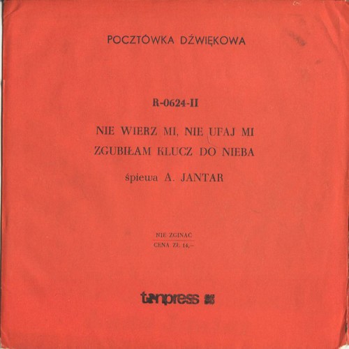 Nie wierz mi, nie ufaj mi / Zgubiłam klucz do nieba封面