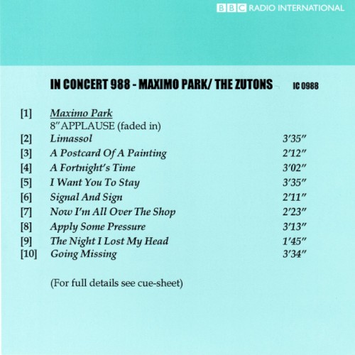 In Concert 988封面