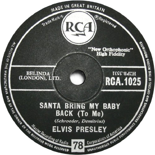 Santa Bring My Baby Back (To Me) / Santa Claus Is Back in Town封面