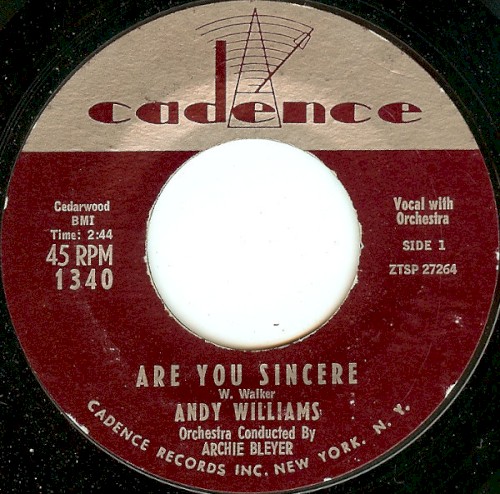 Are You Sincere / Be Mine Tonight封面