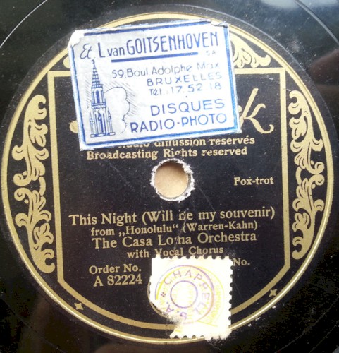 This Night (Will Be My Souvenir) / Honolulu封面