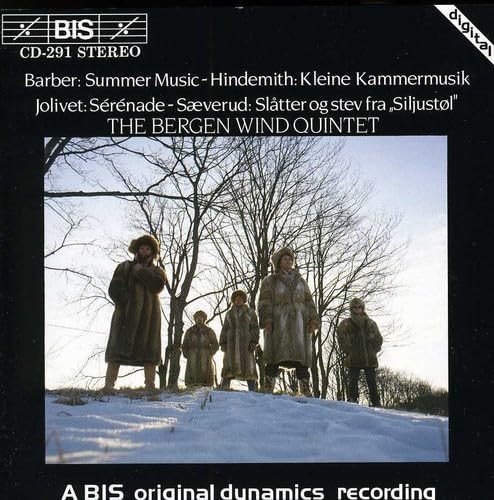 Barber: Summer Music / Hindemith: Kleine Kammermusk / Jolivet: Sérénade / Sæverud: Slåtter og stev fra „Siljustøl”封面