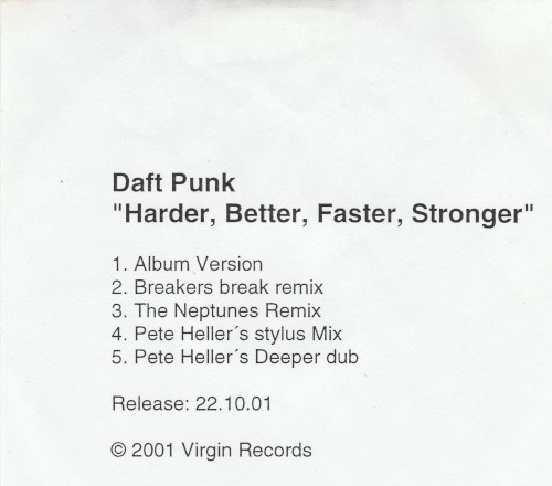 Harder, Better, Faster, Stronger封面