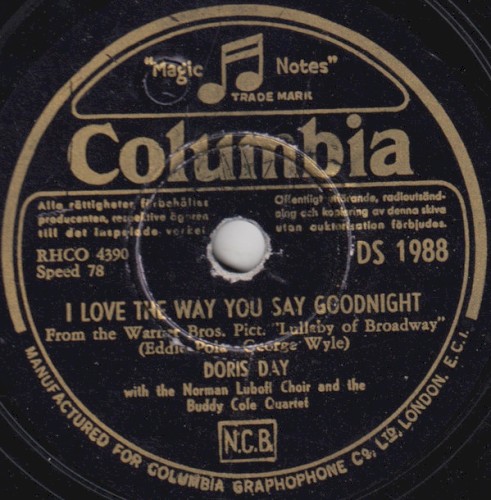 I Love You the Way You Say Goodnight / Lullaby of Broadway封面