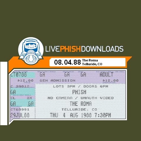 1988-08-04: The Roma, Telluride, CO, USA封面