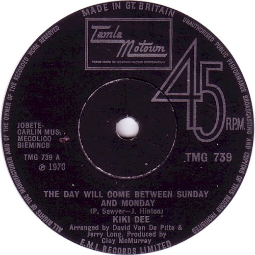 The Day Will Come Between Sunday and Monday / My Whole World Ended (the Moment You Left Me)封面