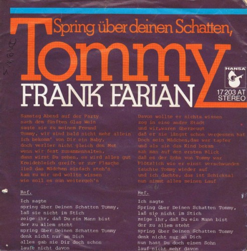 Spring über deinen Schatten, Tommy封面