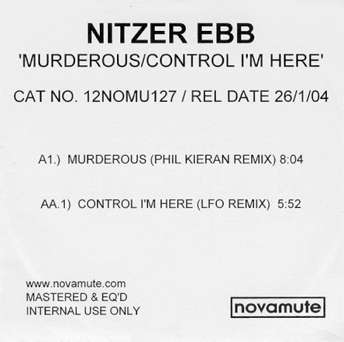 Murderous / Control I'm Here封面