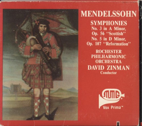 Mendelssohn Symphonies No. 3 in A Minor, Op. 56 "Scottish", No. 5 in D Minor, Op. 107 "Reformation"封面