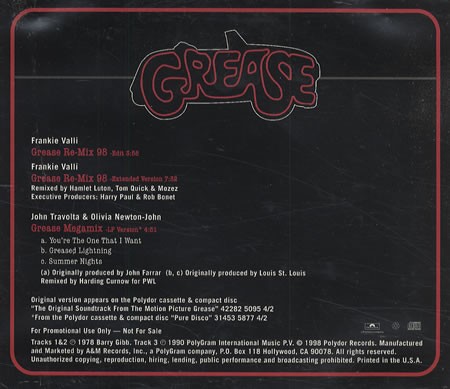 Grease Re-Mix 98 / The Grease Megamix封面